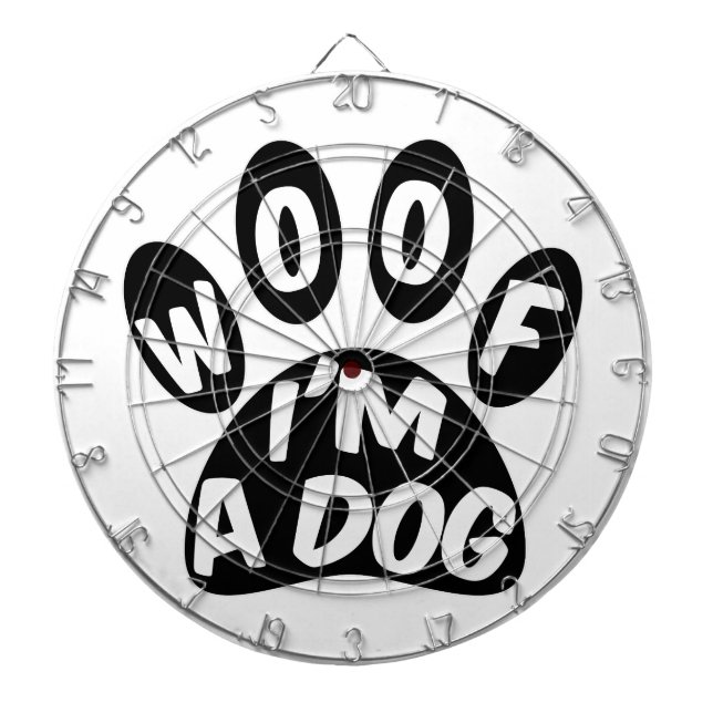 Woof I'm A Dog Dartboard (Front)