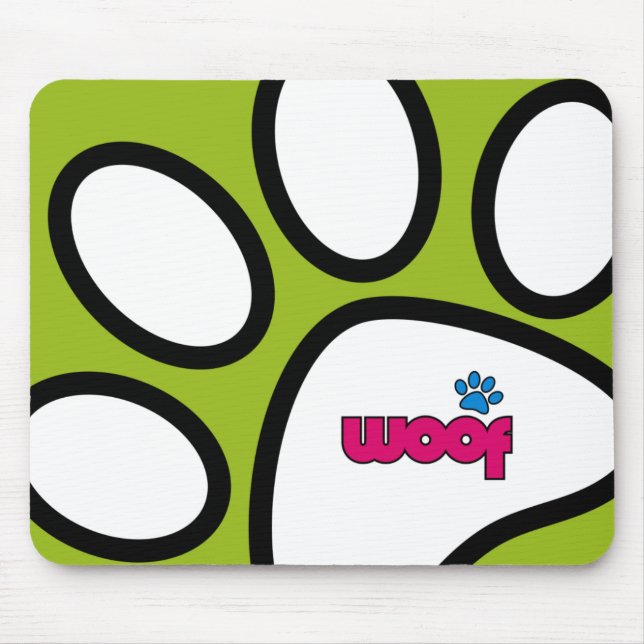 Woof Mousemat Mouse Pad (Front)