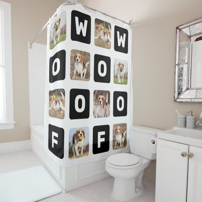 Woof Personalized Pet Dog Lover Photo Collage (In Situ)