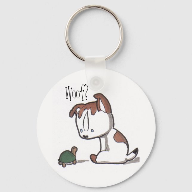 Woof? Puppy Keychain! Keychain (Front)