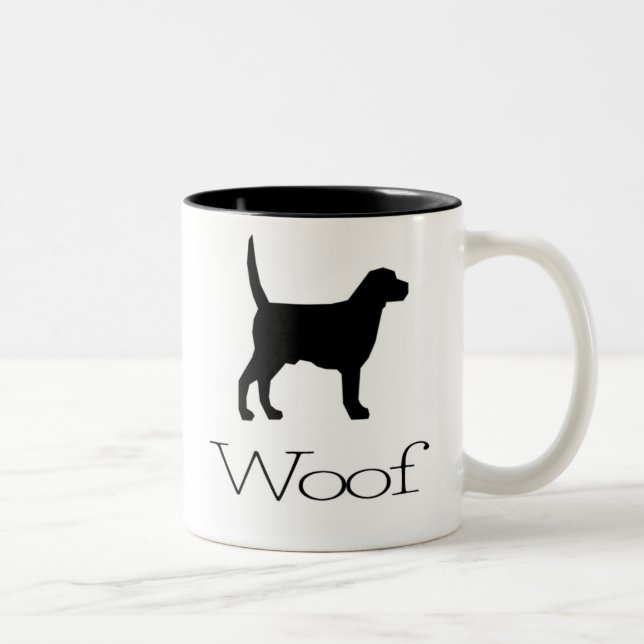 Woof Two-Tone Coffee Mug (Right)