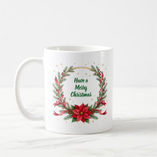 Woof Woof Christmas Mug - Customizable Text 
