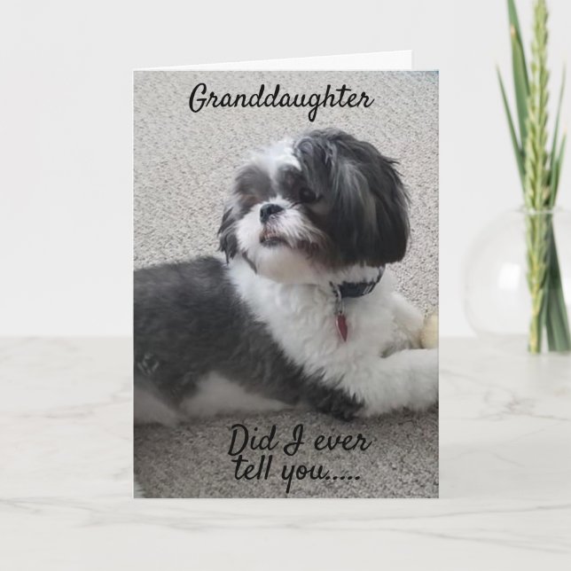 *WOOF WOOF* HAPPY *BIRTHDAY* TO MY *GRANDDAUGHTER* CARD (Front)