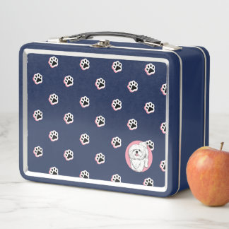 woof! woof! Lhasa apso Metal Lunch Box