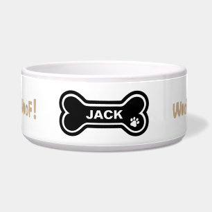 Woof, Woof Paw Print and Heart Personalized Dog