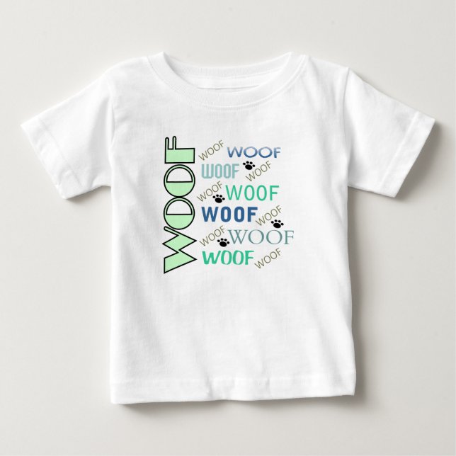 WOOF & WOOF With Paws Toddler Tee (Front)