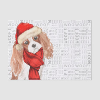 Woof Word Art and Christmas Cocker Spaniel Tissue Paper