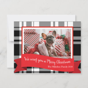 Woof You a Merry Christmas Pet Photo Holiday Card