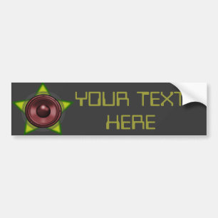 Woofer Rasta star Dub Reggae Dubstep Bumper Sticker