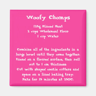 Woofy Chomps Recipe Magnet colour