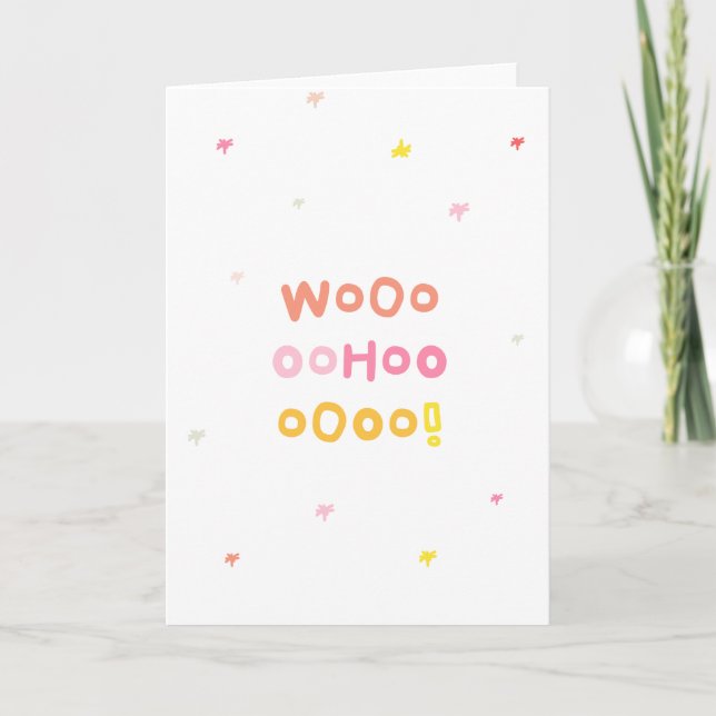 WooHoo ! (Félicitations) Carte de voeux (Devant)