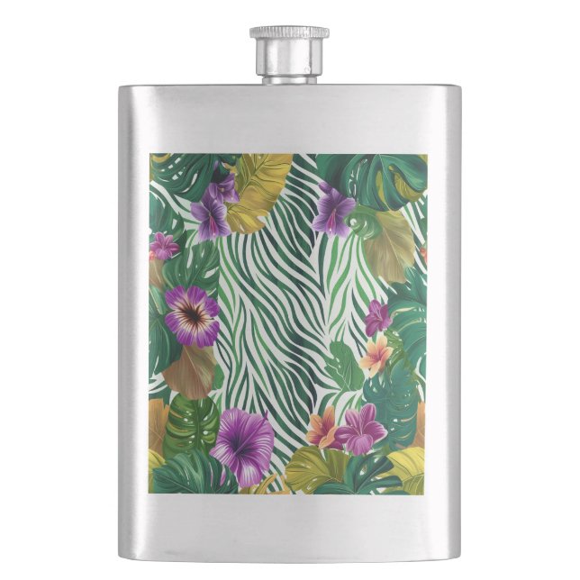 Wooing jungle harmony hip flask (Front)