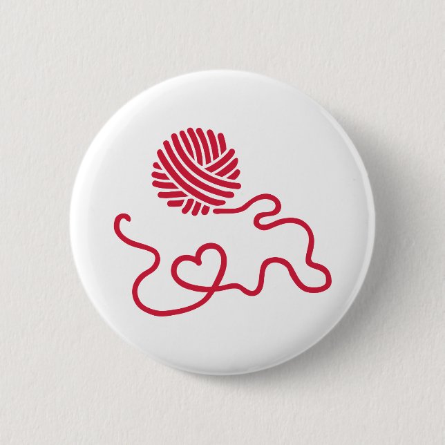Wool 2 Inch Round Button (Front)