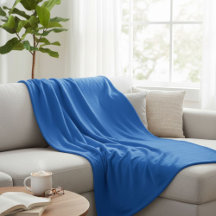 Wool blanket in blue, warm blue wool blanket