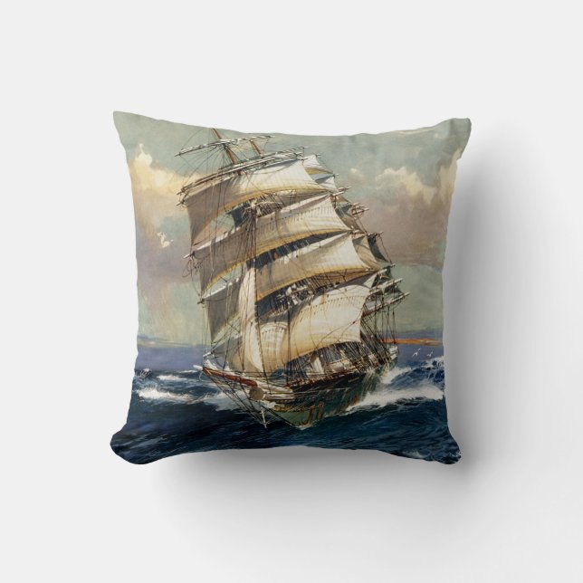 Wool Clipper Satamis Throw Pillow (Front)