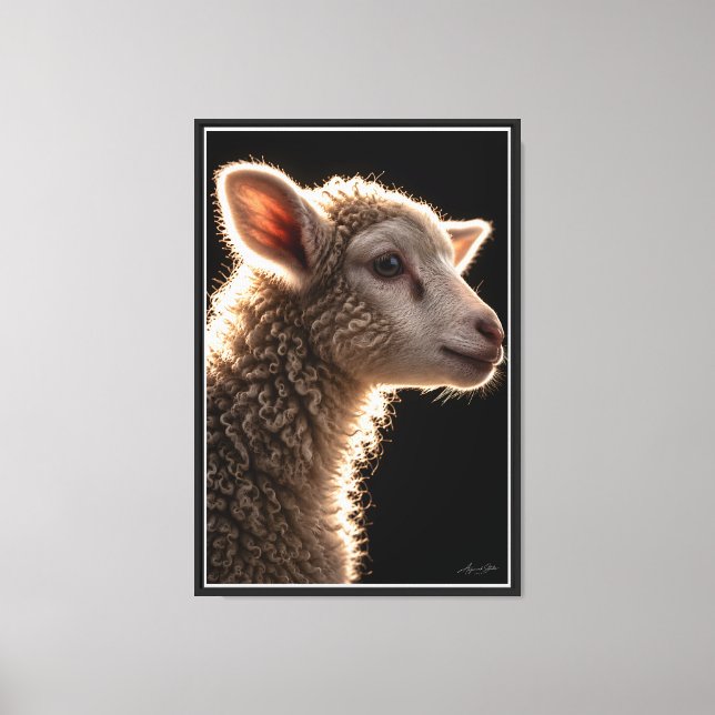 Wool Cloud Portrait Canvas Print (Front)