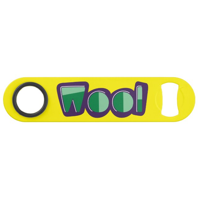 Wool, Funny Merseyside Liverpool Dialect Bar Key (Back Horizontal)