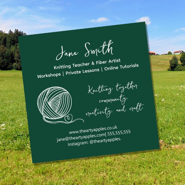 wool Knitting Teacher Business Card | Wool Yarn  (Creator Uploaded)