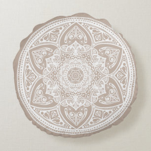 Wool Mandala Round Pillow