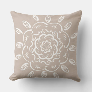 Wool Mandala Throw Pillow
