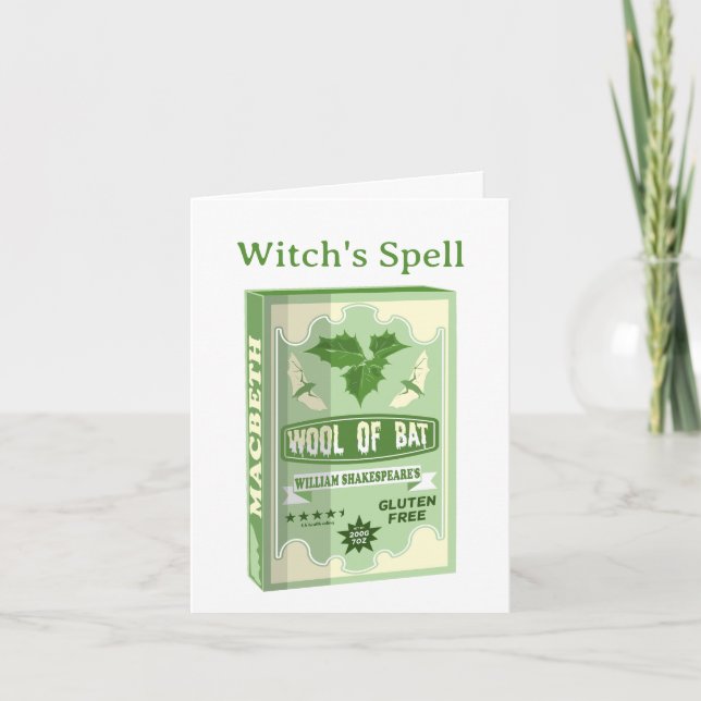 WOOL OF BAT MACBETH WITCHES CARD (Front)