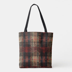 Wool Plaid Tote Bag
