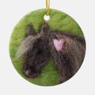Wool pony ornament