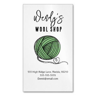wool shop workshop  	Magnetic business card
