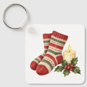 Wool Socks and Candle Keychain