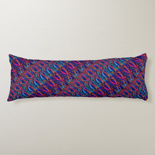 Wool Topped paisley      Body Pillow (Front)