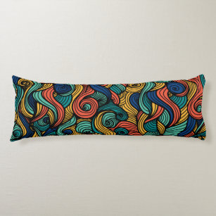 Wool Topped paisley      Body Pillow