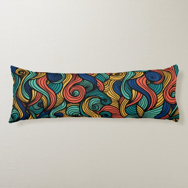 Wool Topped paisley      Body Pillow (Front)
