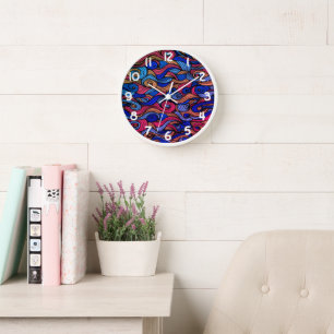 Wool Topped paisley Clock