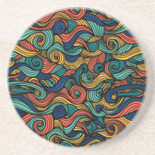 Wool Topped paisley      Coaster
