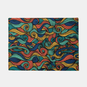 Wool Topped paisley      Doormat