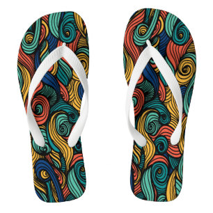 Wool Topped paisley      Flip Flops