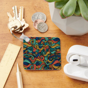 Wool Topped paisley      Keychain