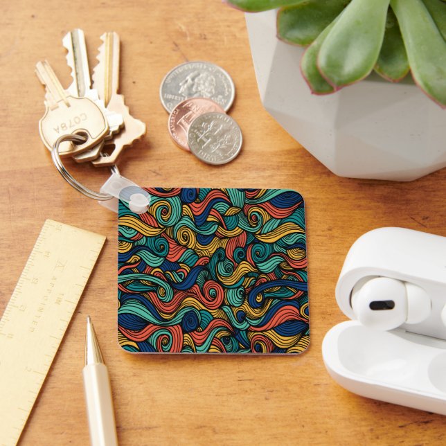 Wool Topped paisley      Keychain (Desk)