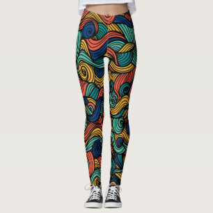 Wool Topped paisley      Leggings