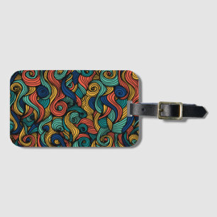 Wool Topped paisley      Luggage Tag