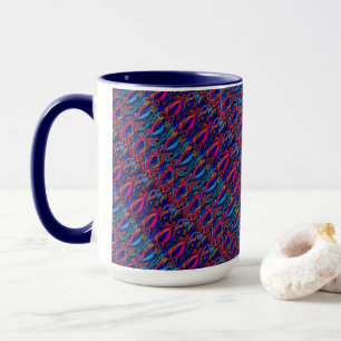 Wool Topped paisley Mug