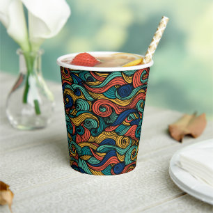 Wool Topped paisley      Paper Cups