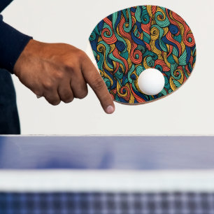 Wool Topped paisley      Ping Pong Paddle