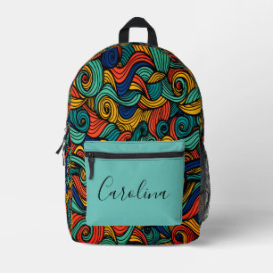 Wool Topped paisley Printed Backpack