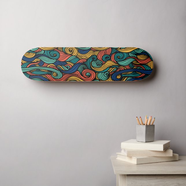 Wool Topped paisley      Skateboard (Wall Art (Horz))