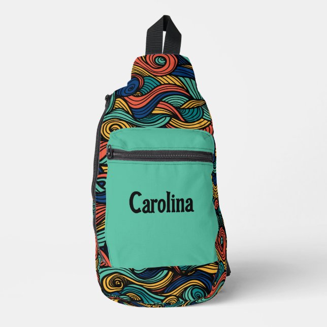 Wool Topped paisley      Sling Bag (Front)