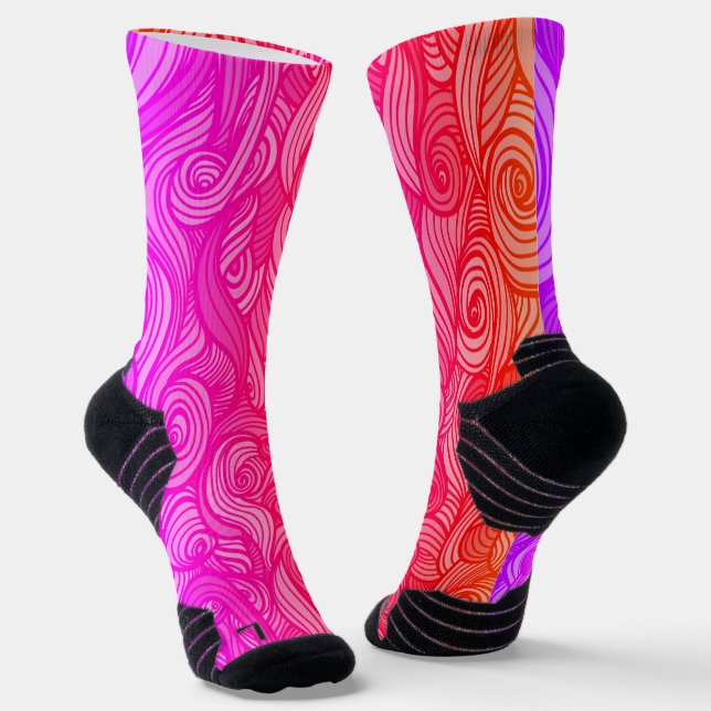 Wool Topped paisley Socks (Angled)