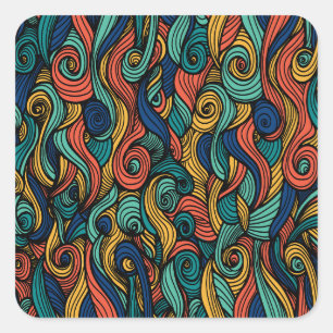 Wool Topped paisley      Square Sticker