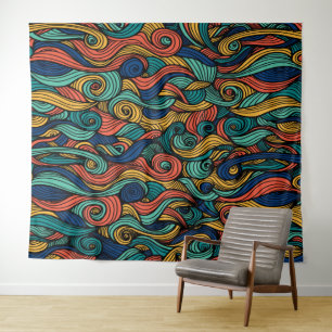 Wool Topped paisley Tapestry