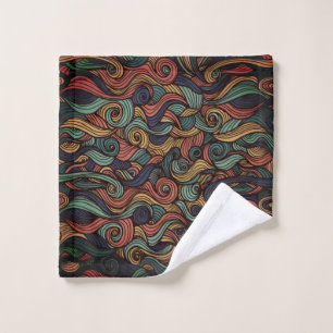 Wool Topped paisley Wash Cloth